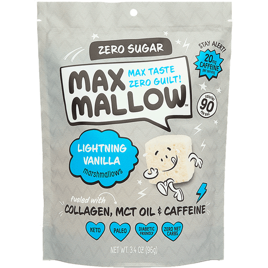 Sugar-Free Max Mallows, Lightning Vanilla front view