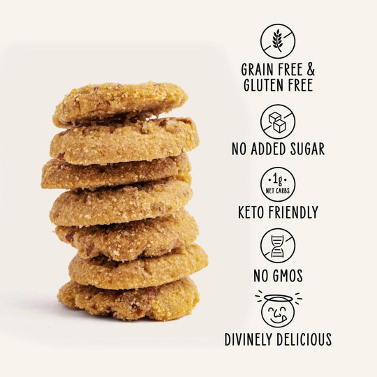 Low Carb, Keto Friendly Cookies (No Sugar Added, Gluten Free and Grain Free) by Nunbelievable - Max Sweets